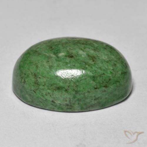 Maw-Sit-Sit Vert pin pâle naturelle ovale, 11.70 ct, Opaque