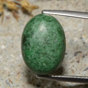 Maw-sit-sit vert naturelle coupe ovale, 9,38 ct, opaque