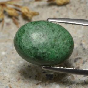 Maw-sit-sit vert naturelle coupe ovale, 9,38 ct, opaque