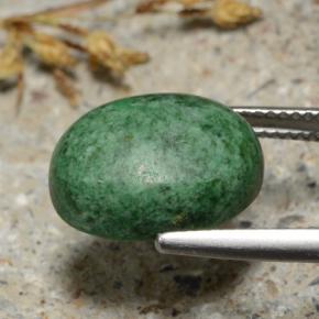 Maw-sit-sit vert naturelle coupe ovale, 9,38 ct, opaque