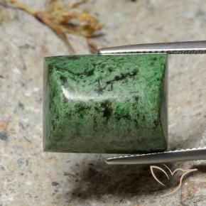 Maw-Sit-Sit Vert moyen naturelle Baquette, 32.98 ct, Opaque
