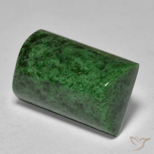 Maw-Sit-Sit Vert foncé naturelle Baquette, 13.33 ct, Opaque