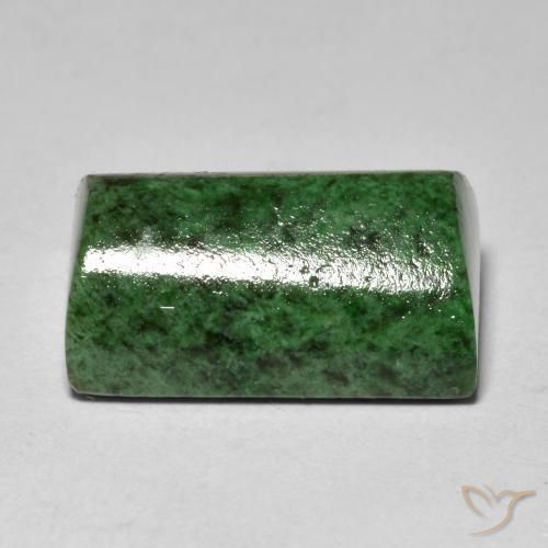 Maw-Sit-Sit Vert foncé naturelle Baquette, 13.33 ct, Opaque