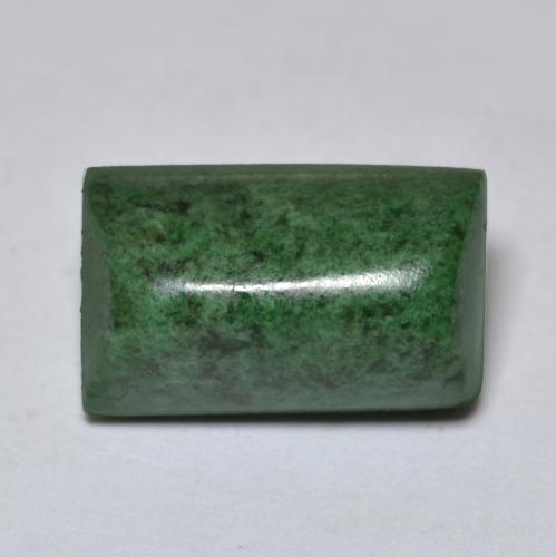 Maw-sit-sit vert naturelle baguette, 11,12 ct, opaque