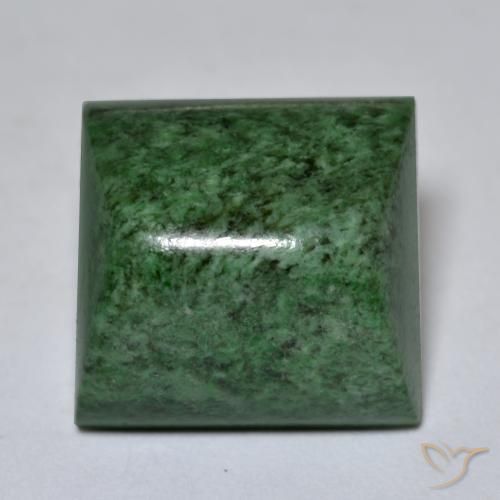 19.98ct Naturel Vert foncé Maw-Sit-Sit, Carré, Opaque