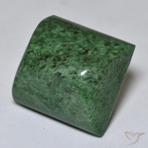 Maw-Sit-Sit Vert foncé naturelle Carré, 19.98 ct, Opaque