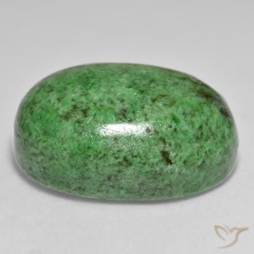 Maw-Sit-Sit Vert foncé naturelle ovale, 33.92 ct, Opaque
