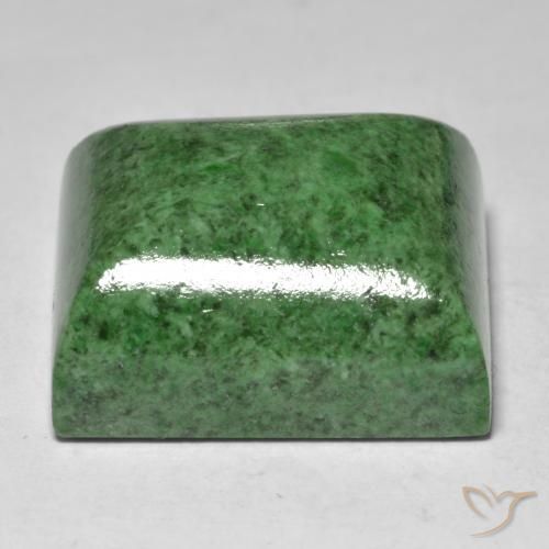 Maw-Sit-Sit Vert foncé naturelle Baquette, 34.26 ct, Opaque