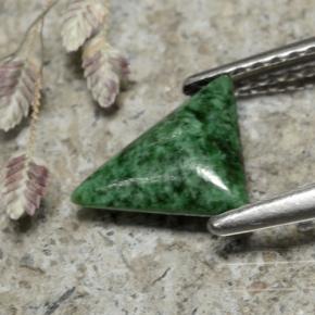 Maw-sit-sit vert naturelle trillion, 0,87 ct, opaque
