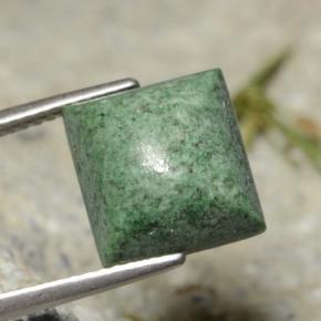 Maw-sit-sit vert naturelle carré, 6,26 ct, opaque