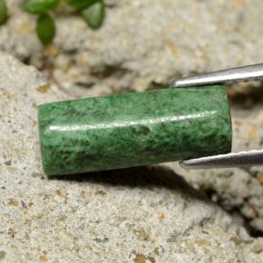 Maw-sit-sit vert naturelle baguette, 3,17 ct, opaque