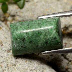 Maw-sit-sit vert naturelle baguette, 5,85 ct, opaque