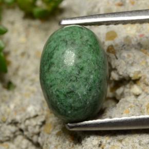Maw-sit-sit vert naturelle coupe ovale, 2,89 ct, opaque