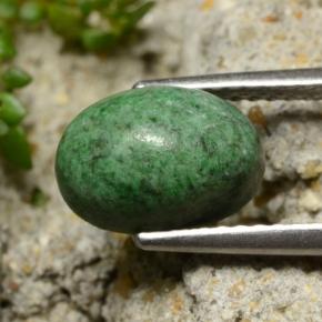 Maw-sit-sit vert naturelle coupe ovale, 2,89 ct, opaque