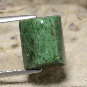 Maw-sit-sit vert naturelle baguette, 8,92 ct, opaque