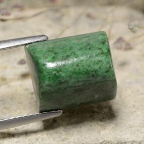Maw-sit-sit vert naturelle baguette, 8,92 ct, opaque