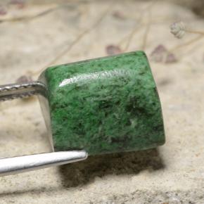 Maw-sit-sit vert naturelle baguette, 8,92 ct, opaque