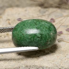Maw-Sit-Sit Vert foncé naturelle Coupe ovale, 11.47 ct, Opaque
