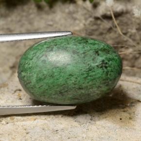 Maw-sit-sit vert naturelle coupe ovale, 19,55 ct, opaque