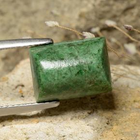 Maw-Sit-Sit Vert foncé naturelle Baquette, 6.77 ct, Opaque