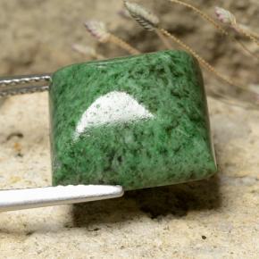 Maw-sit-sit vert naturelle carré, 11,92 ct, opaque
