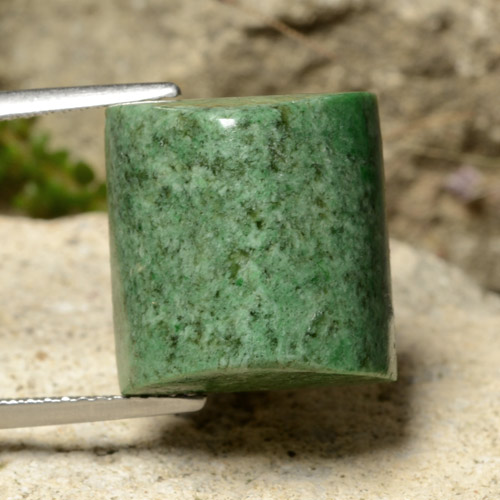 Maw-sit-sit vert pin naturelle baguette, 16,76 ct, opaque