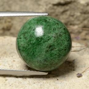 Maw-sit-sit vert naturelle coupe roude, 19,89 ct, opaque
