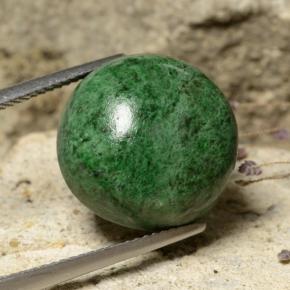 Maw-sit-sit vert naturelle coupe roude, 19,89 ct, opaque