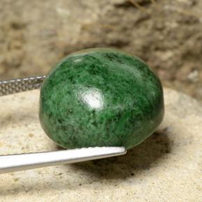 Maw-sit-sit vert naturelle coupe roude, 19,89 ct, opaque