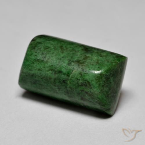 Maw-Sit-Sit Vert foncé naturelle Baquette, 11.12 ct, Opaque