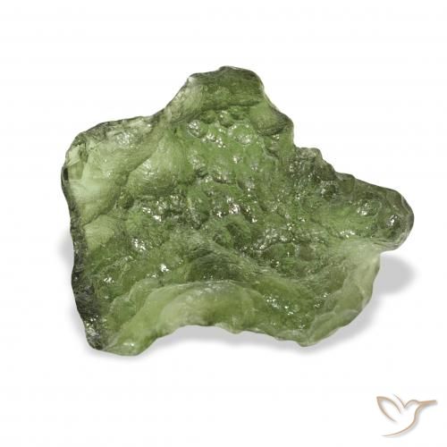 10.51ct Naturel Vert terre Moldavite, Fantaisie, Translucide