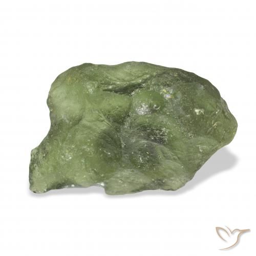 12.24ct Naturel Vert chaud Moldavite, Fantaisie, Translucide