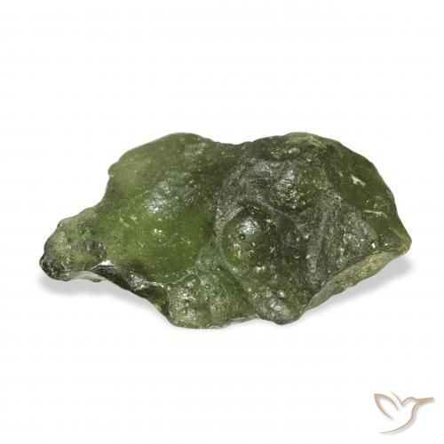 Moldavite Vert chaud naturelle Fantaisie, 12.24 ct, Translucide
