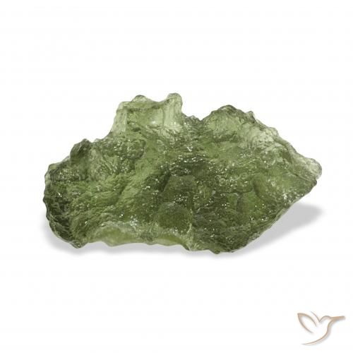 7.27ct Naturel Vert terre Moldavite, Fantaisie, Translucide