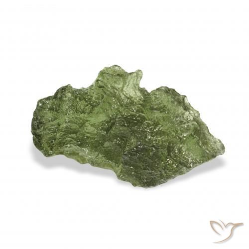 Moldavite Vert terre naturelle Fantaisie, 7.27 ct, Translucide