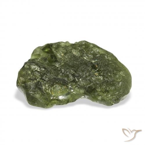 Moldavite Vert chaud naturelle Fantaisie, 11.68 ct, Translucide