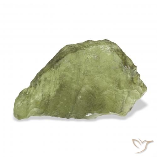 10.48ct Naturel Vert chaud Moldavite, Fantaisie, Translucide