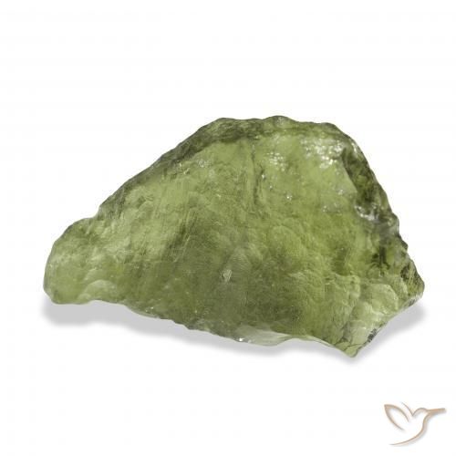 Moldavite Vert chaud naturelle Fantaisie, 10.48 ct, Translucide