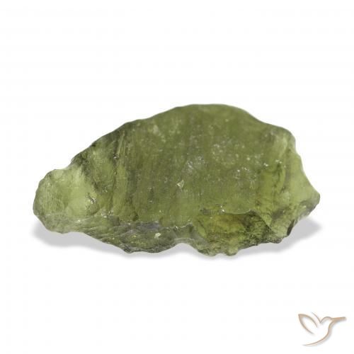 Moldavite Vert chaud naturelle Fantaisie, 10.48 ct, Translucide