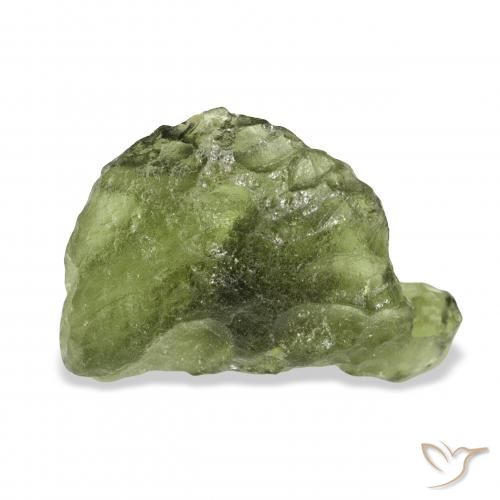 10.77ct Naturel Vert chaud Moldavite, Fantaisie, Translucide