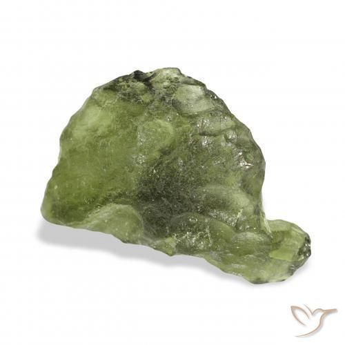 Moldavite Vert chaud naturelle Fantaisie, 10.77 ct, Translucide