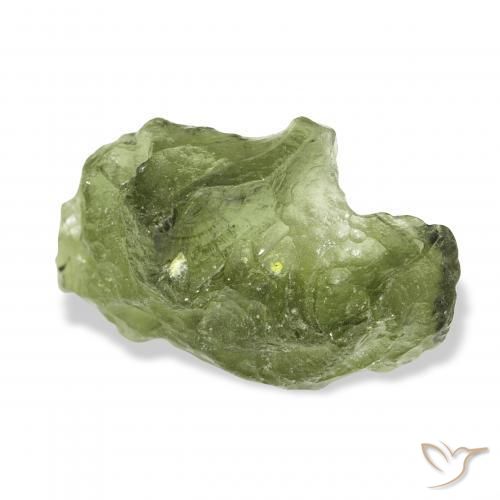 Moldavite Vert moyen naturelle Fantaisie, 9.84 ct, Translucide