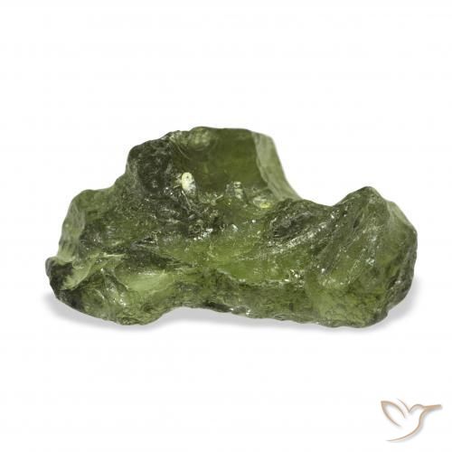 Moldavite Vert moyen naturelle Fantaisie, 9.84 ct, Translucide