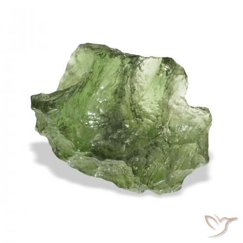 Moldavite Vert moyen naturelle Fantaisie, 8.87 ct, Translucide