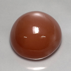 Pierre de lune orange naturelle coupe roude, 57,43 ct, opaque
