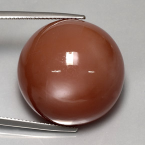 Pierre de lune orange naturelle coupe roude, 57,43 ct, opaque