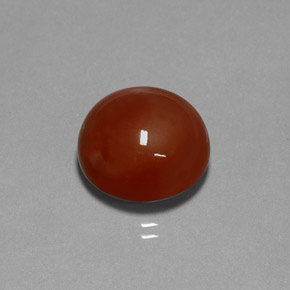 Pierre de Lune Mocha Orange naturelle Coupe roude, 12.70 ct, Opaque