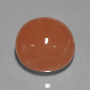Pierre de lune orange naturelle coupe roude, 25,39 ct, opaque