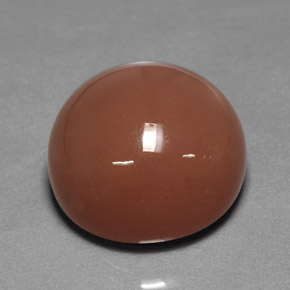 Pierre de lune orange naturelle coupe roude, 17,08 ct, opaque