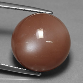 Pierre de lune orange naturelle coupe roude, 17,08 ct, opaque